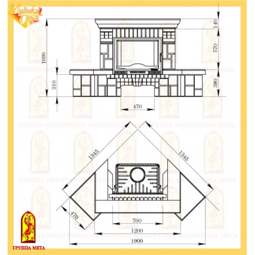 Каминная облицовка Мета Музыка Огня Опус_1 Каминная облицовка Мета Музыка Огня Опус_1