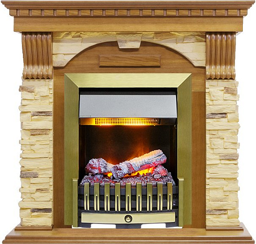 Dimplex Dublin очаг Danville Antique Brass FB2 темный дуб/сланец белый_5