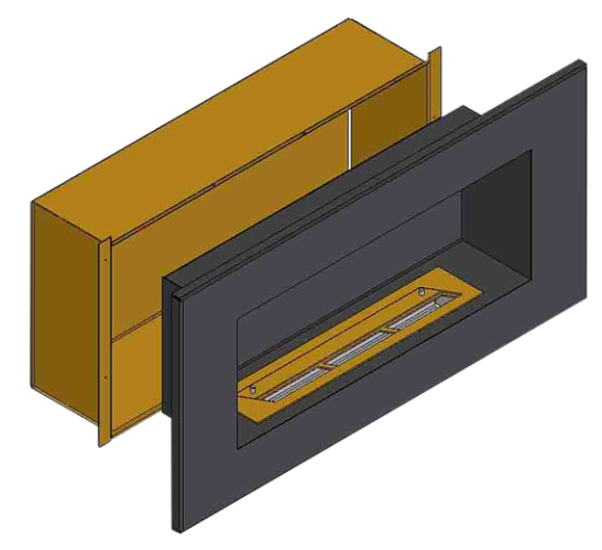 Теплоизоляционный корпус ZeFire для встраивания в мебель для  2000 мм_0